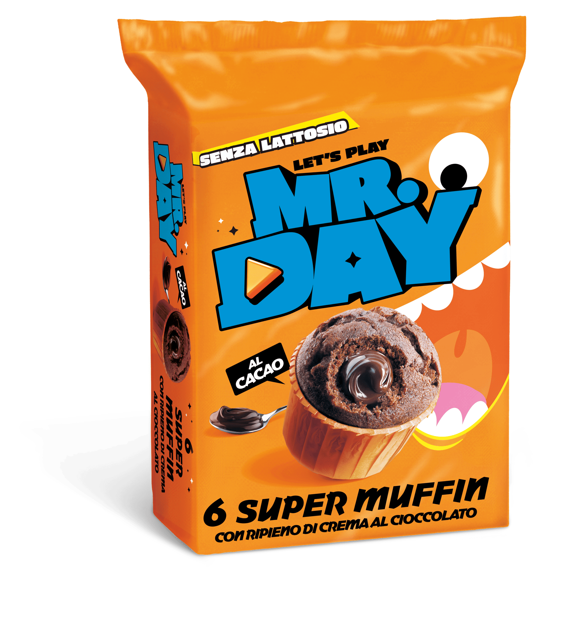 confezione dei muffin con ripieno di crema al cioccolato di Mr.Day