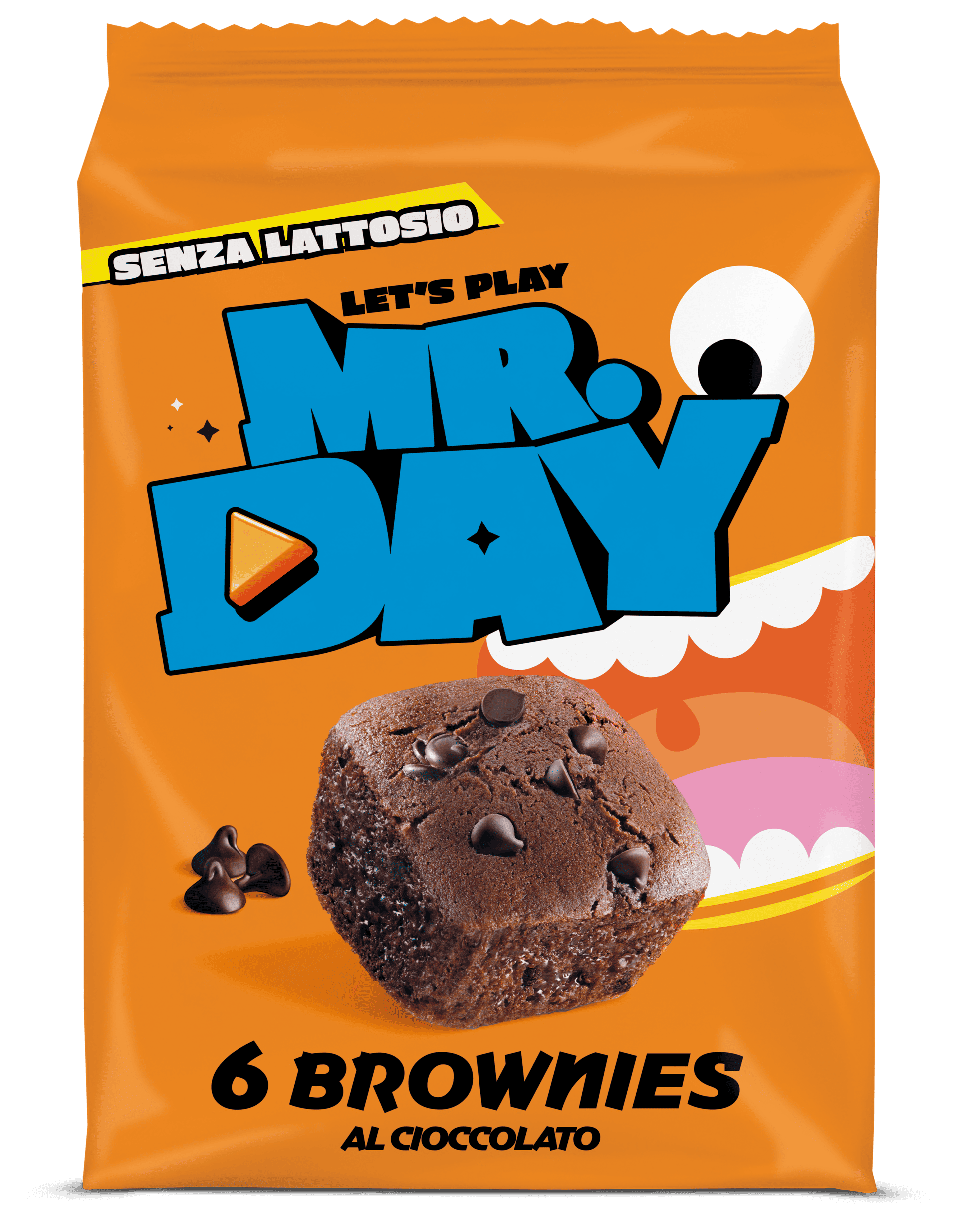 confezione dei brownies al cioccolato di Mr.Day vista frontalmente