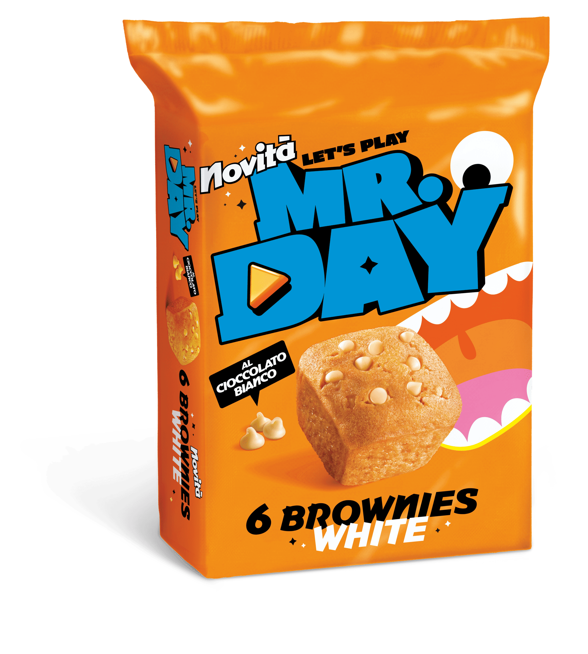 confezione dei brownies al cioccolato bianco di Mr.Day