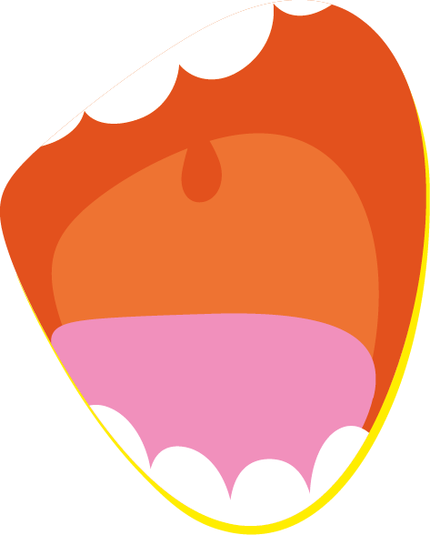 Illustrazione della bocca sulla confezione dei muffin classici