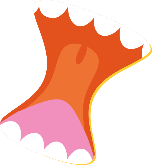 Illustrazione della bocca sulla confezione dei muffin senza glutine