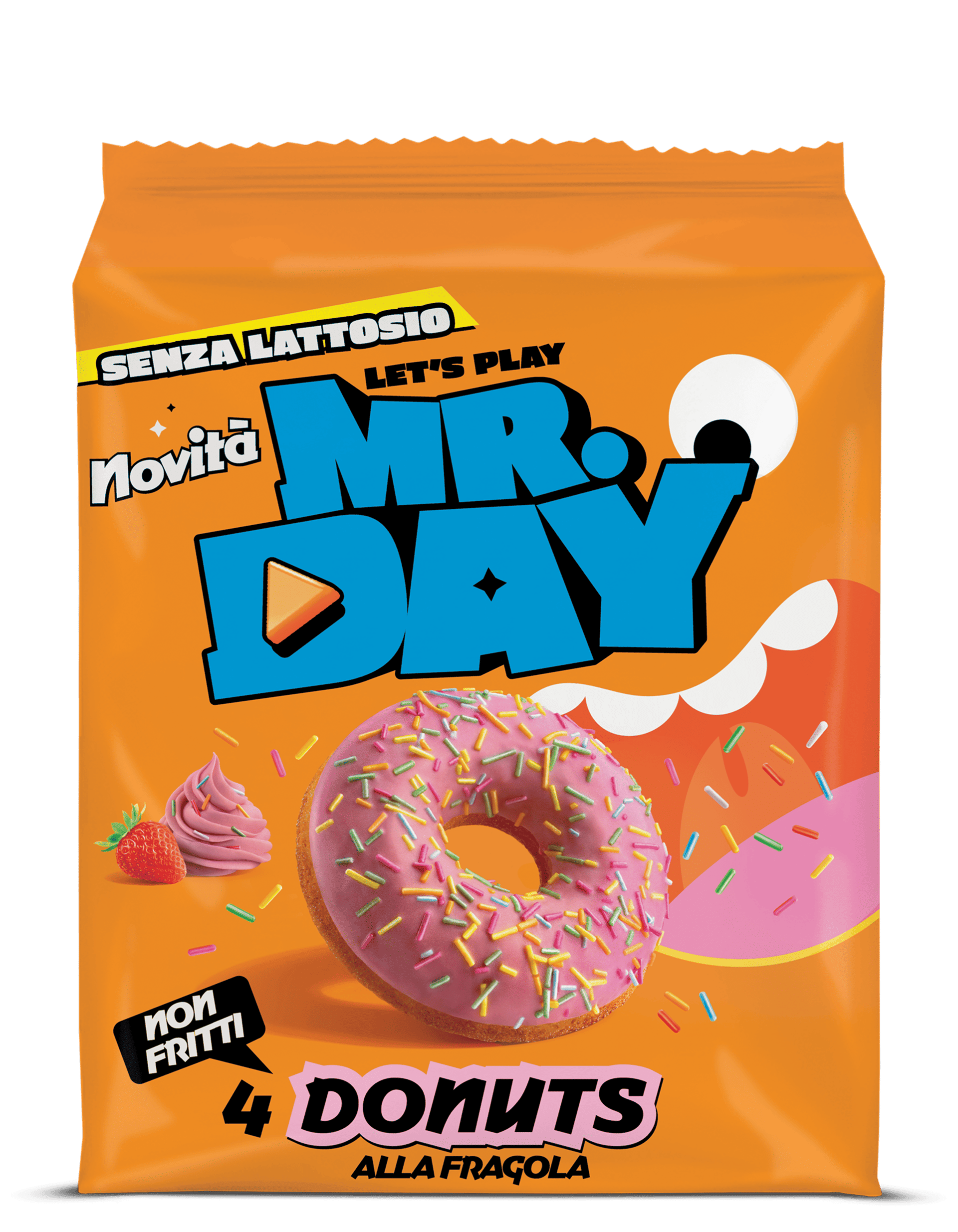 Confezione arancione donuts alla fragola di MrDay