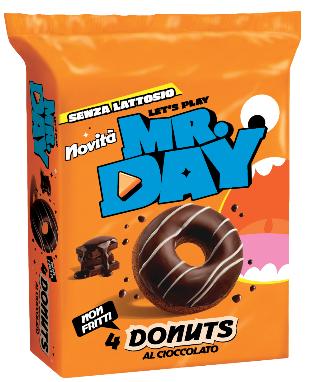 Confezione di donuts al cioccolato di Mr.Day senza ombra
