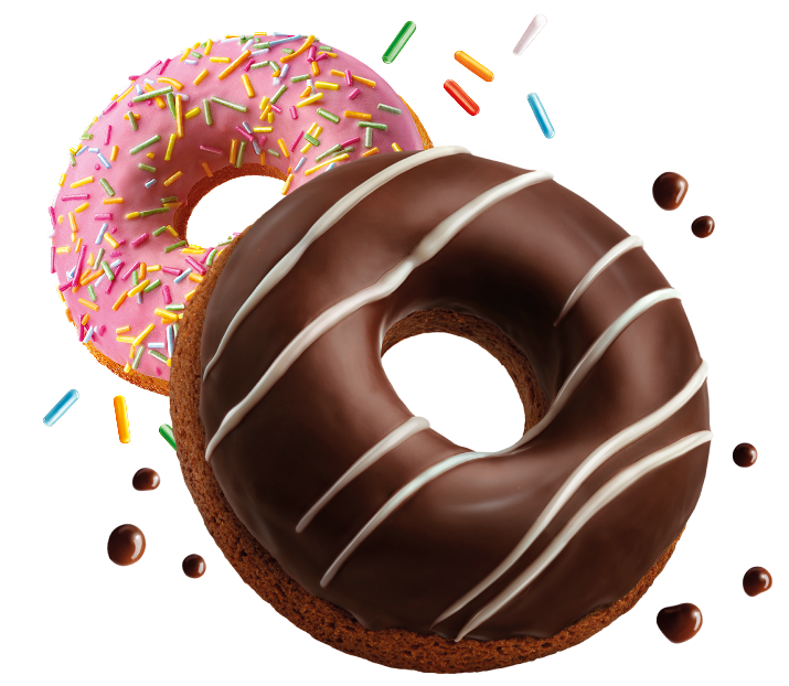 Donuts alla fragola e al cioccolato di Mr.Day