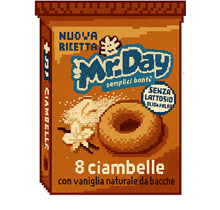 grafica di una confezione di ciambelle di MrDay